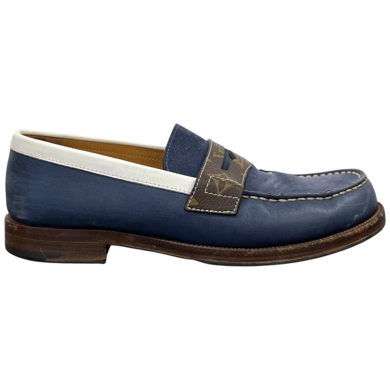 Men's Sorbonne Monogram Penny Loafers Blue Size UK 5.5 / EU 39.5