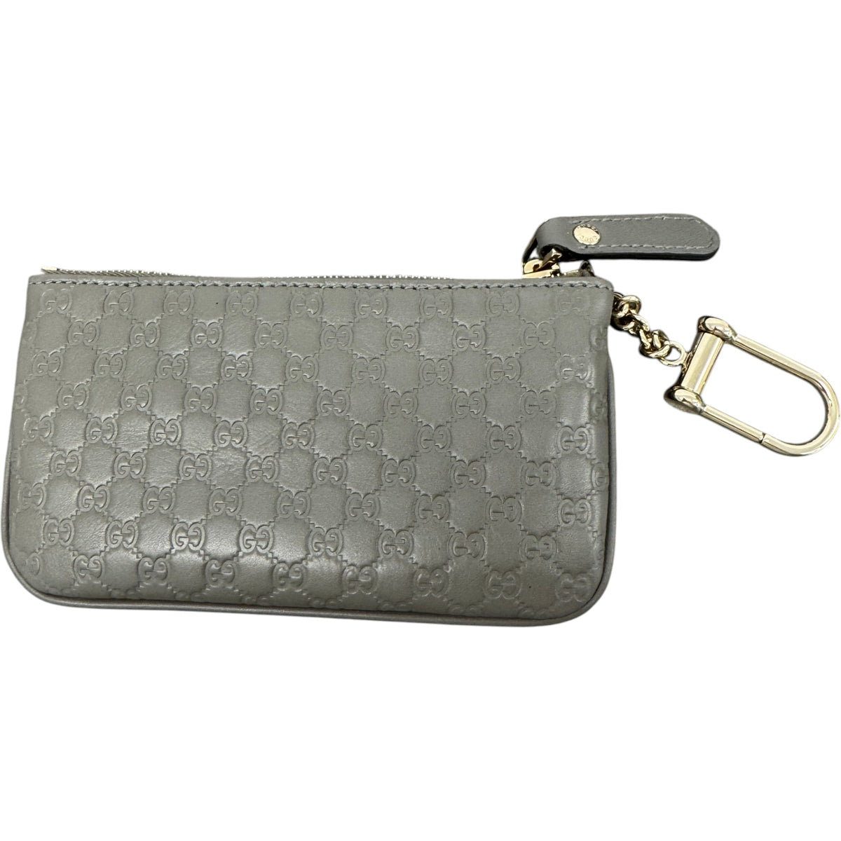 Women's Guccissima Key Pouch Purse Grey - Photo 2