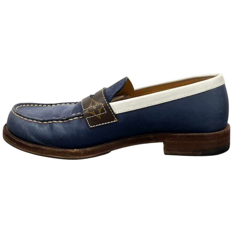 Men's Sorbonne Monogram Penny Loafers Blue Size UK 5.5 / EU 39.5
