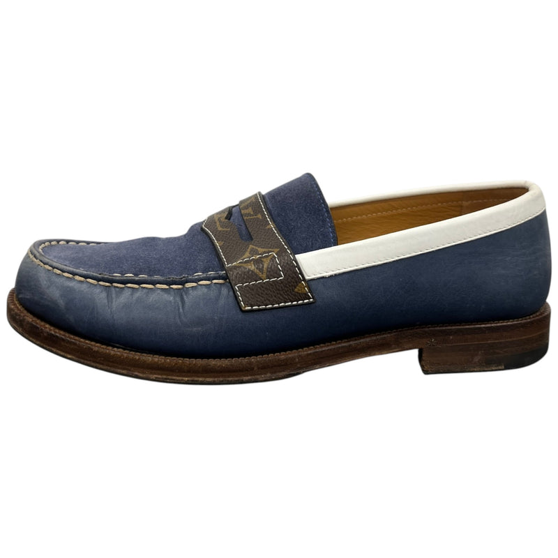 Men's Sorbonne Monogram Penny Loafers Blue Size UK 5.5 / EU 39.5