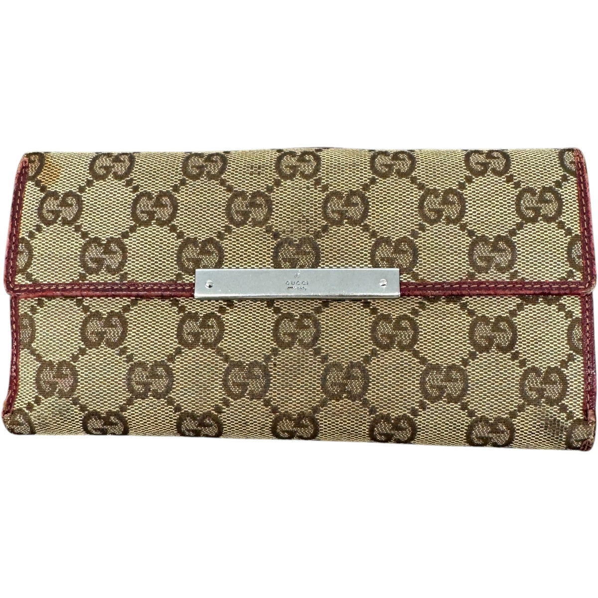 Women's GG Supreme Continental Purse Beige - Photo 1