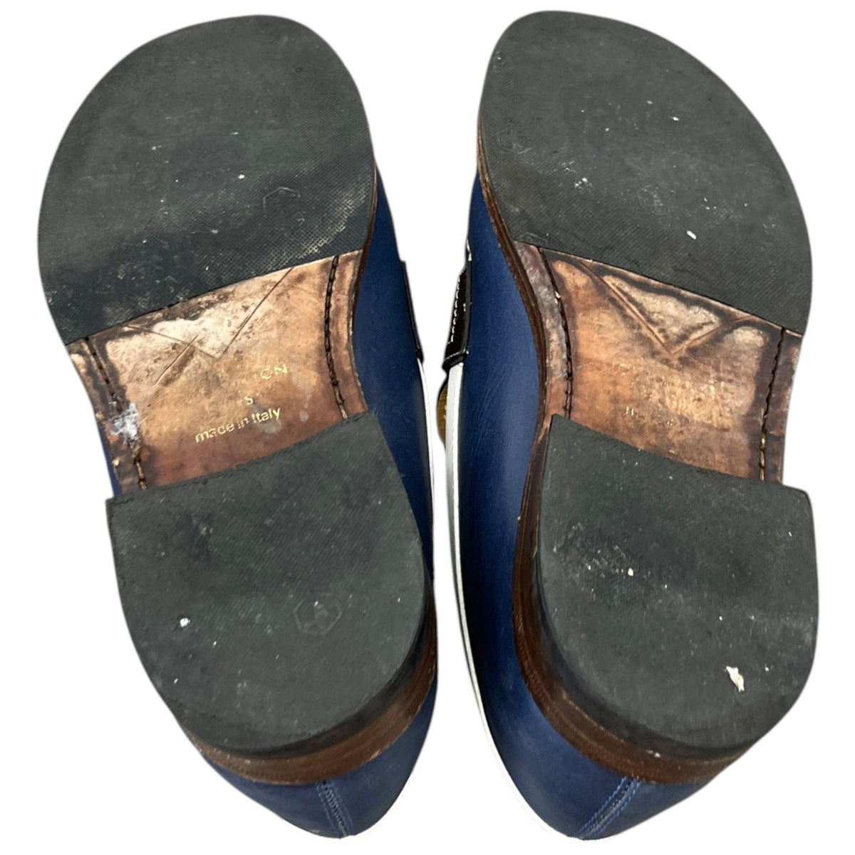 Men's Sorbonne Monogram Penny Loafers Blue Size UK 5.5 / EU 39.5 - Photo 11