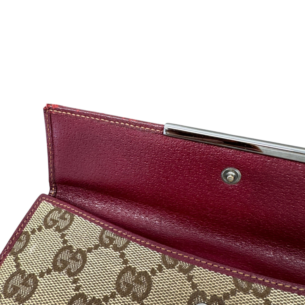 Women's GG Supreme Continental Purse Beige - Photo 4