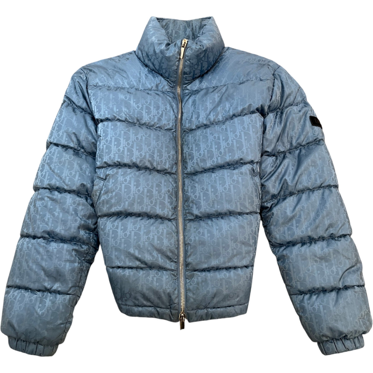 Men's Oblique Down Jacket Blue Size L - Photo 1