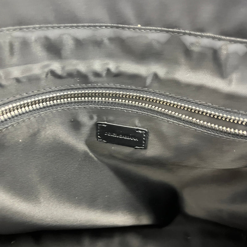 Men's Plaque Logo Messenger Bag Black