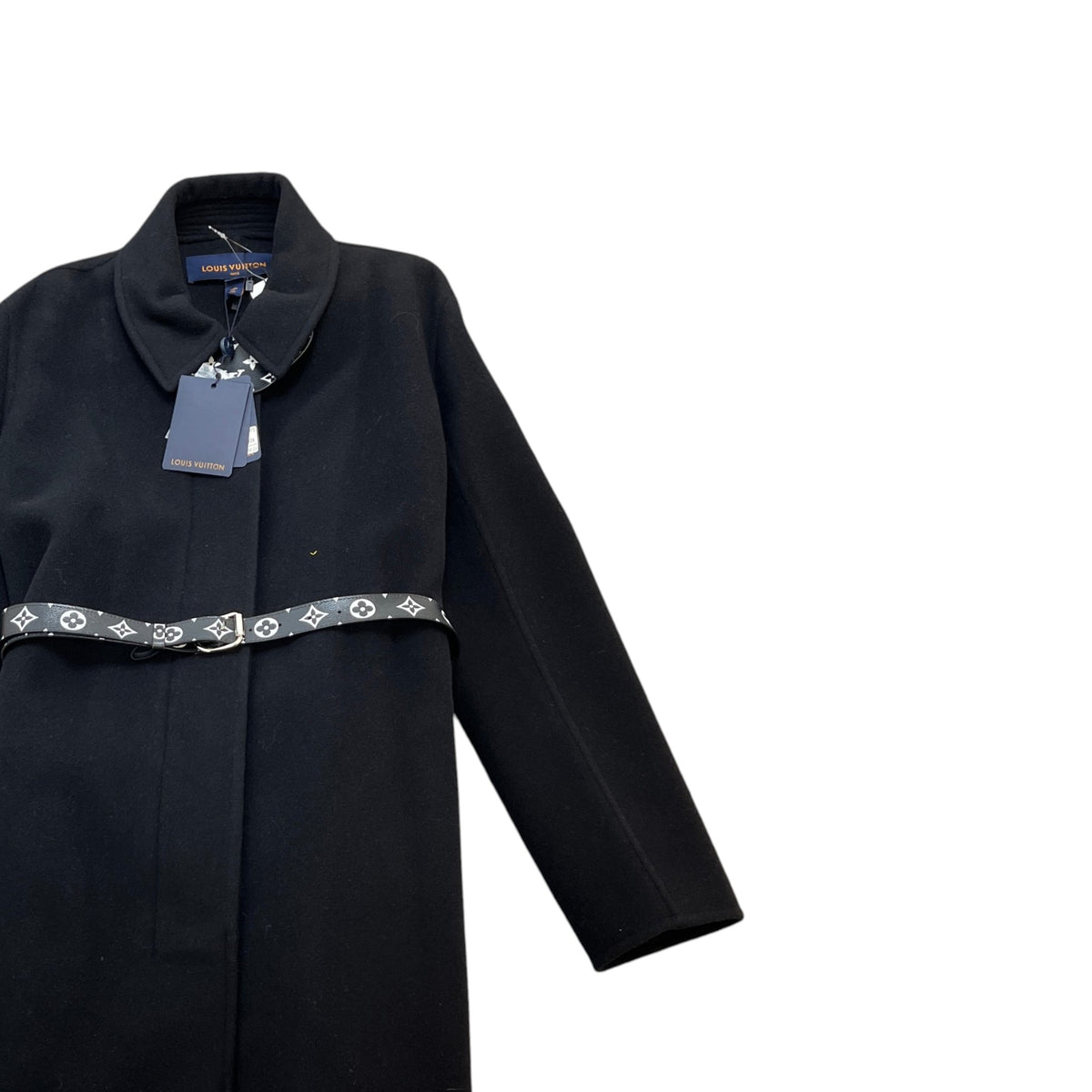 Women's Belted Trapeze Monogram Jacket Black Size S / UK 8 - Photo 3