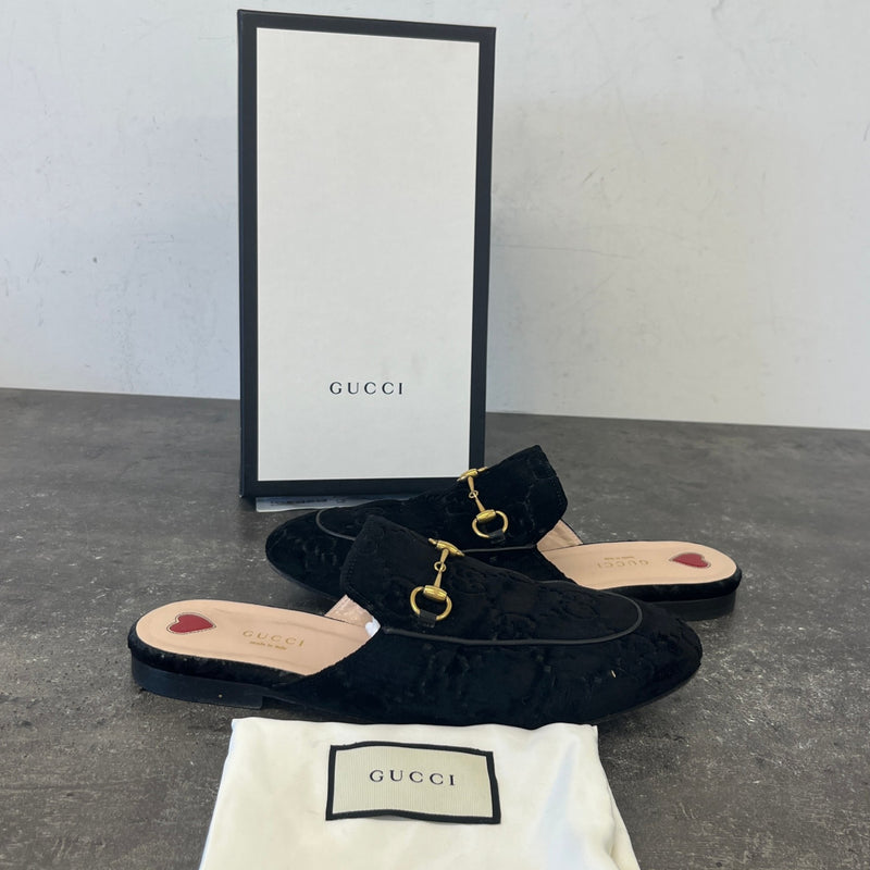 Women's GG Supreme Princetown Loafers Black Size UK 7.5 / EU 40.5