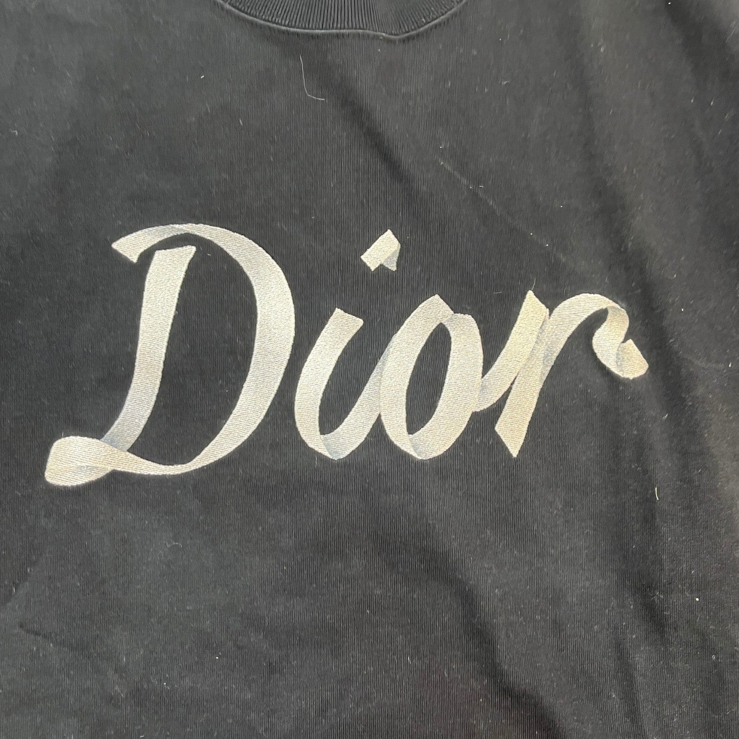 Men's Embroidered Logo T-Shirt Black Size M - Photo 5