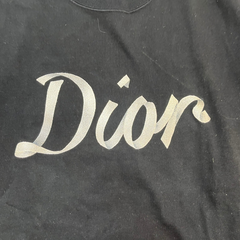 Men's Embroidered Logo T-Shirt Black Size M