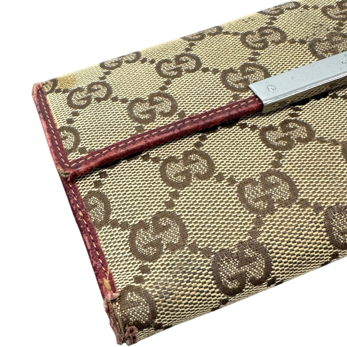 Women's GG Supreme Continental Purse Beige - Photo 9