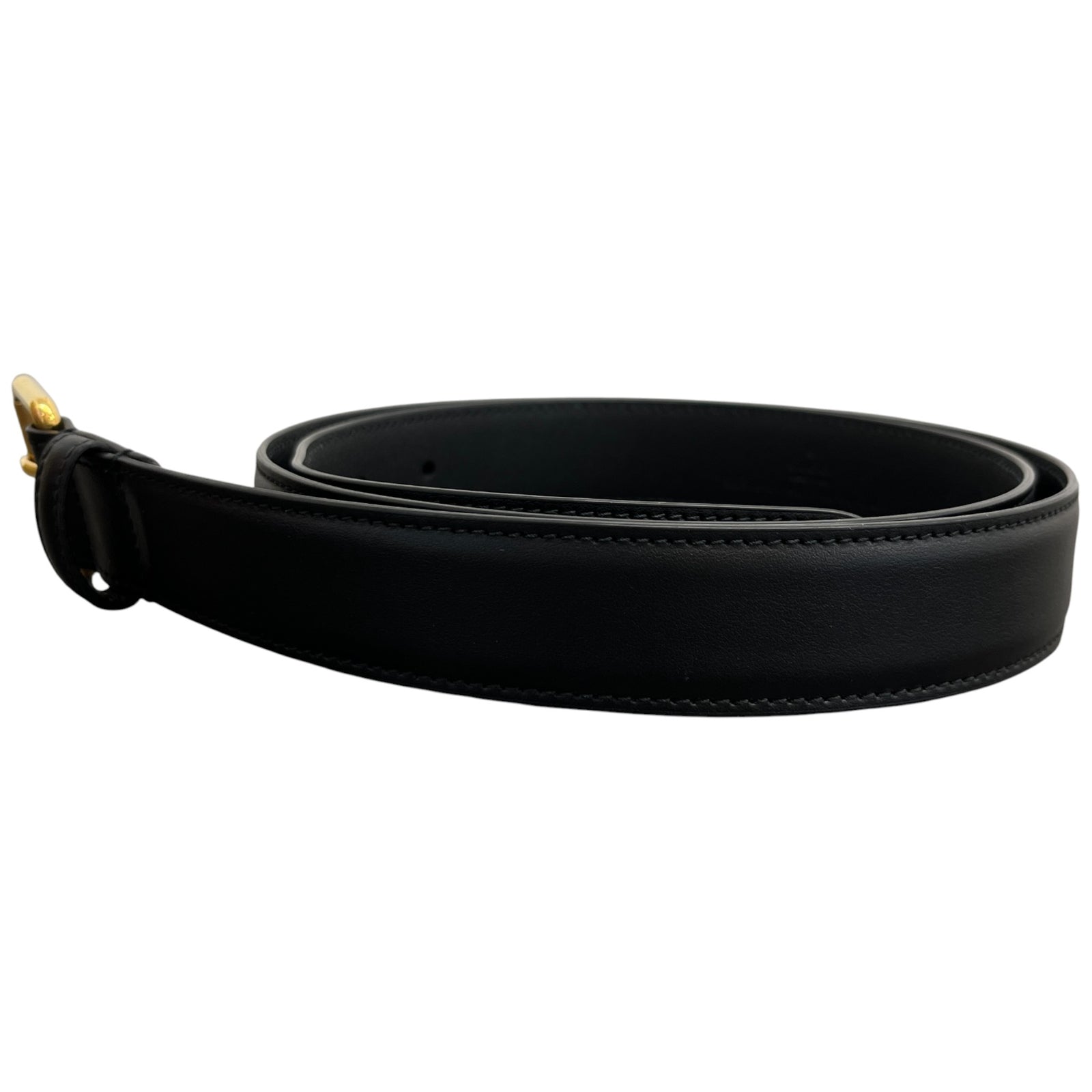 Men's Square Buckle Belt Black Size Waist 40" - Photo 2