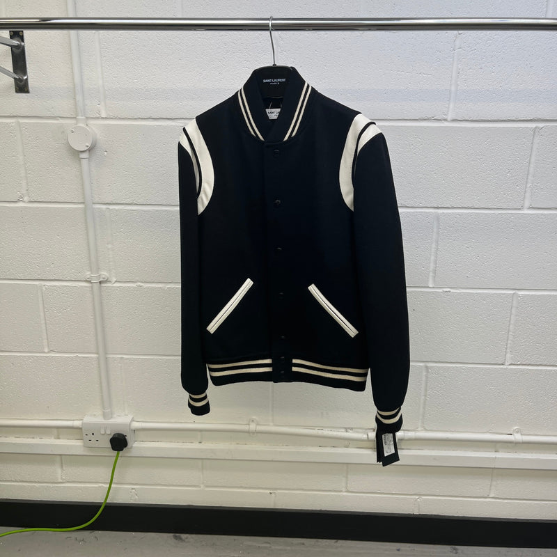 Men's Teddy Varsity Jacket Black Size M