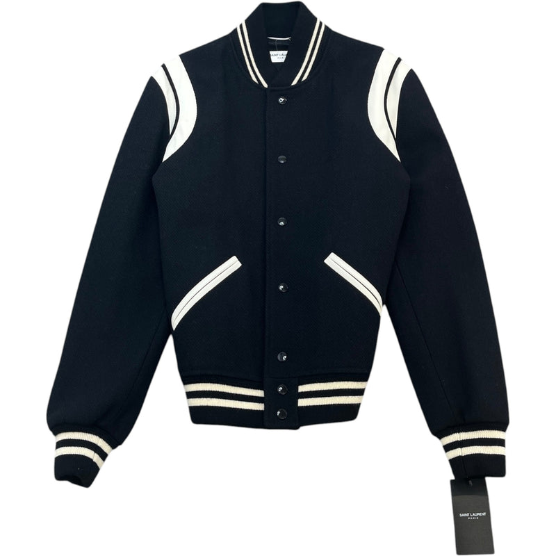 Men's Teddy Varsity Jacket Black Size M