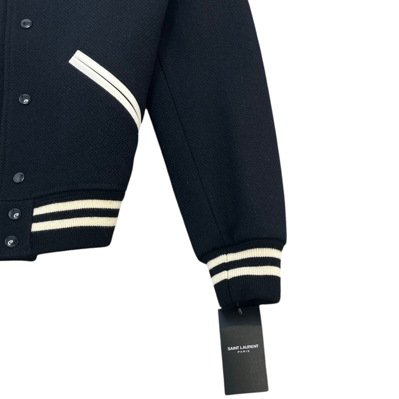 Men's Teddy Varsity Jacket Black Size M
