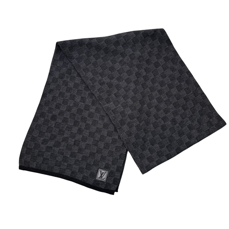 Men's Damier Graphite Scarf Grey