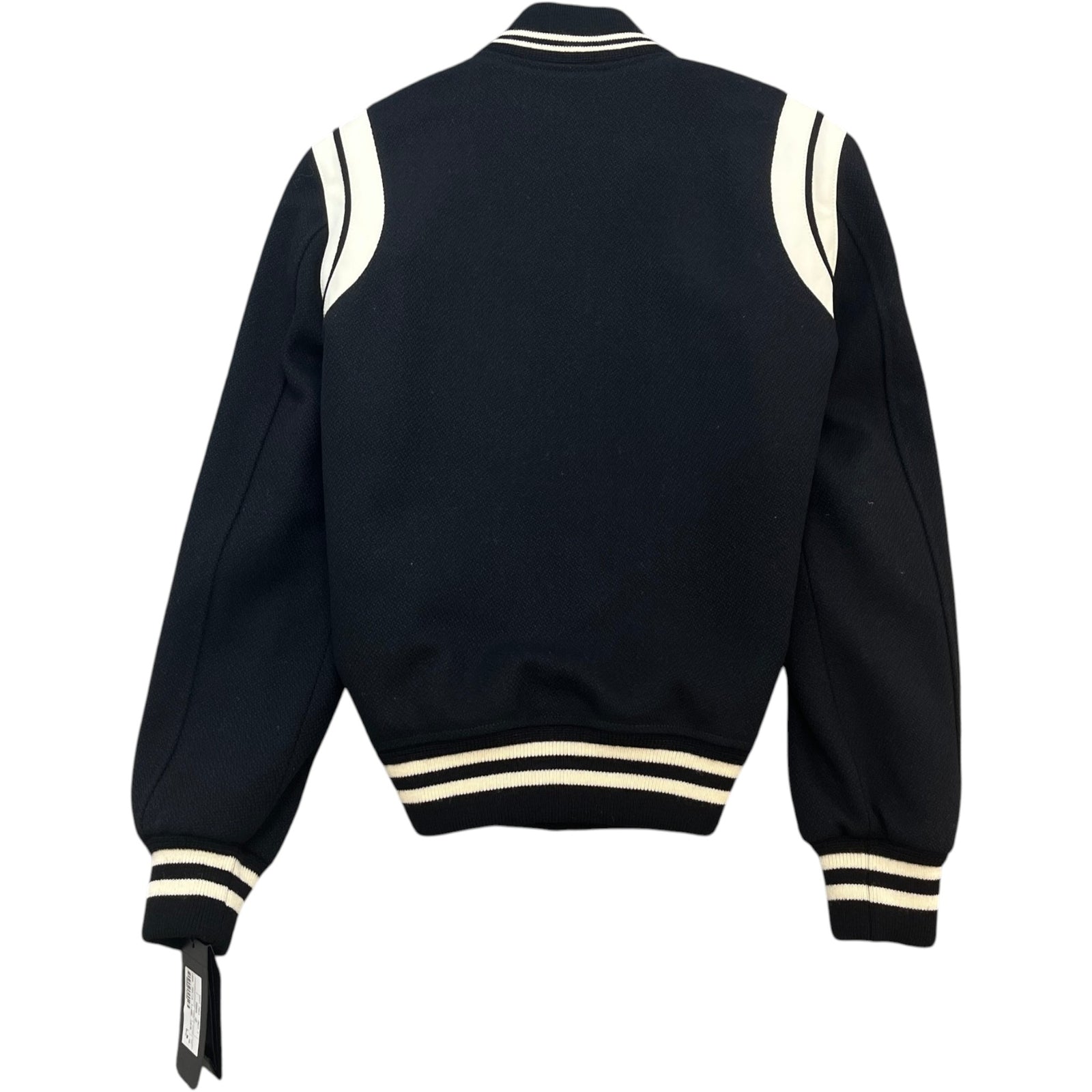 Men's Teddy Varsity Jacket Black Size M - Photo 2