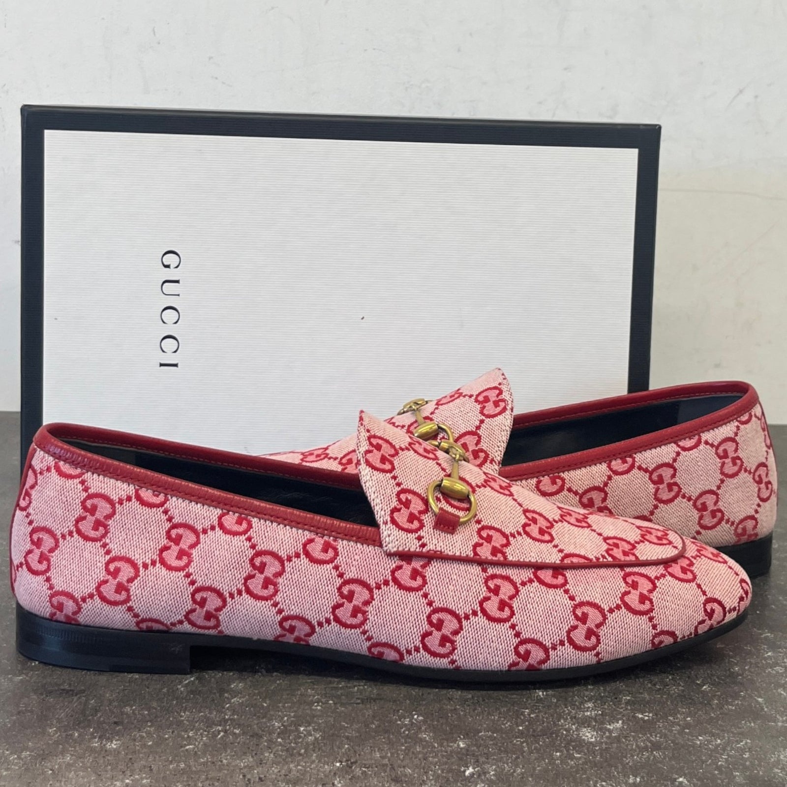 Women's GG Supreme Jordaan Loafers Pink Size UK 8 / EU 41 - Photo 12