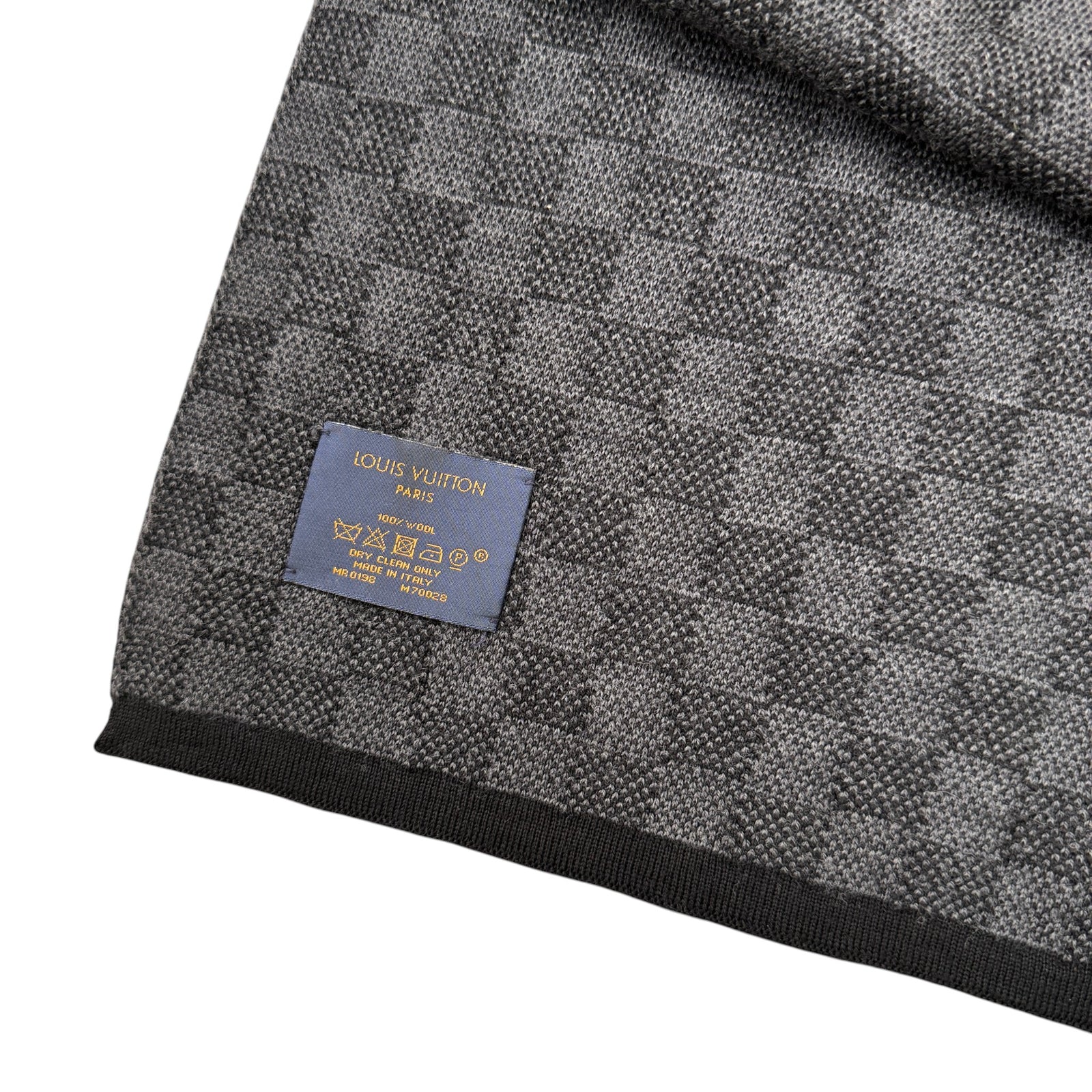Men's Damier Graphite Scarf Grey - Photo 5