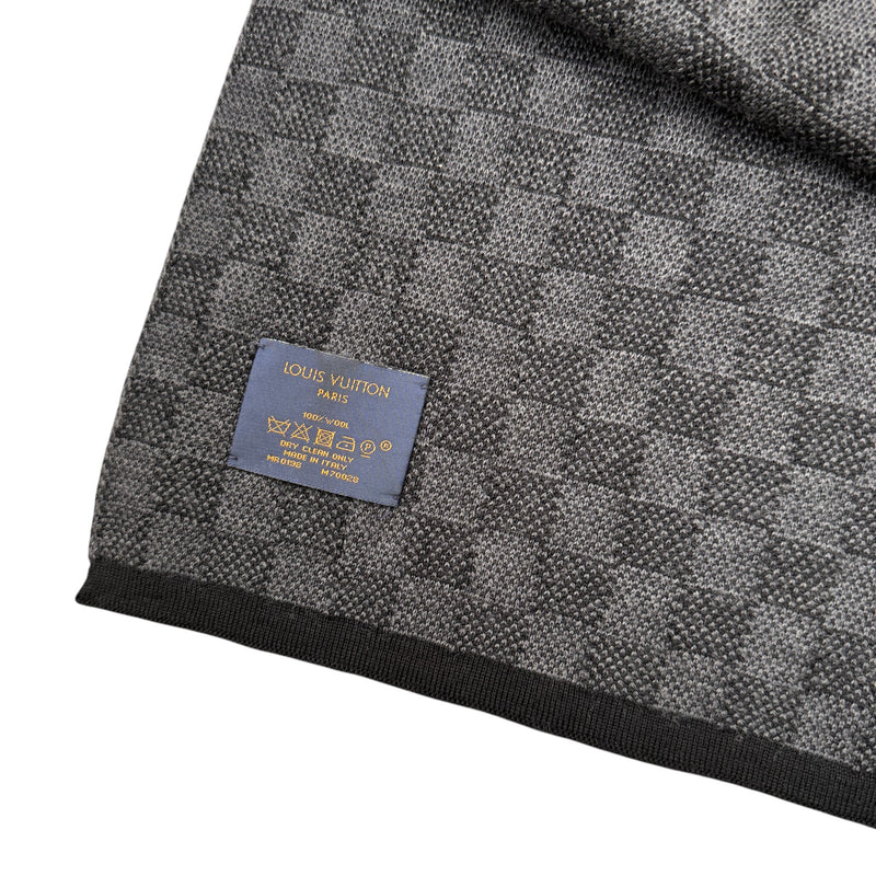 Men's Damier Graphite Scarf Grey