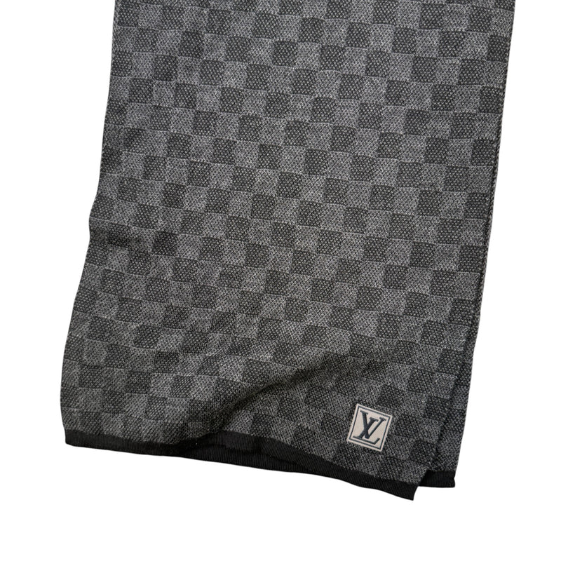 Men's Damier Graphite Scarf Grey