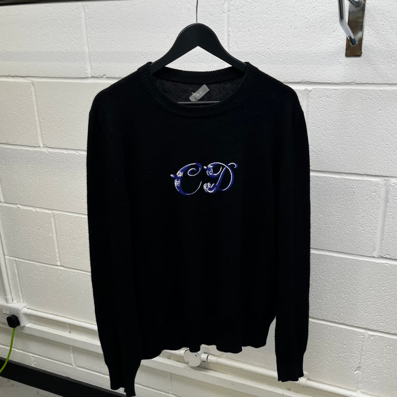 Men's Embroidered Cd Logo Jumper Navy Size L
