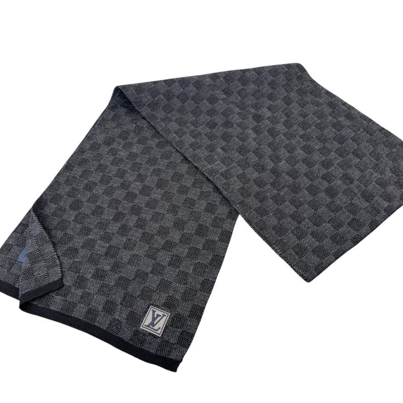 Men's Damier Graphite Scarf Grey