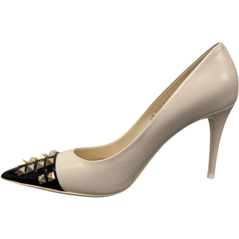 Women's Rockstud Heels Cream Size UK 6 / EU 39