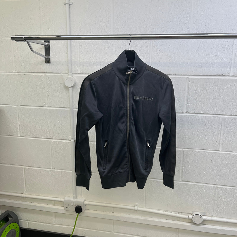 Men's Logo Print Track Jacket Grey Size XS
