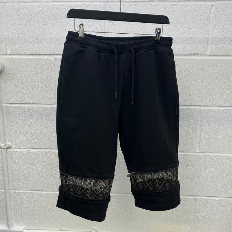 Men's Ff Zucca Casual Shorts Black Size IT 48 / UK 32