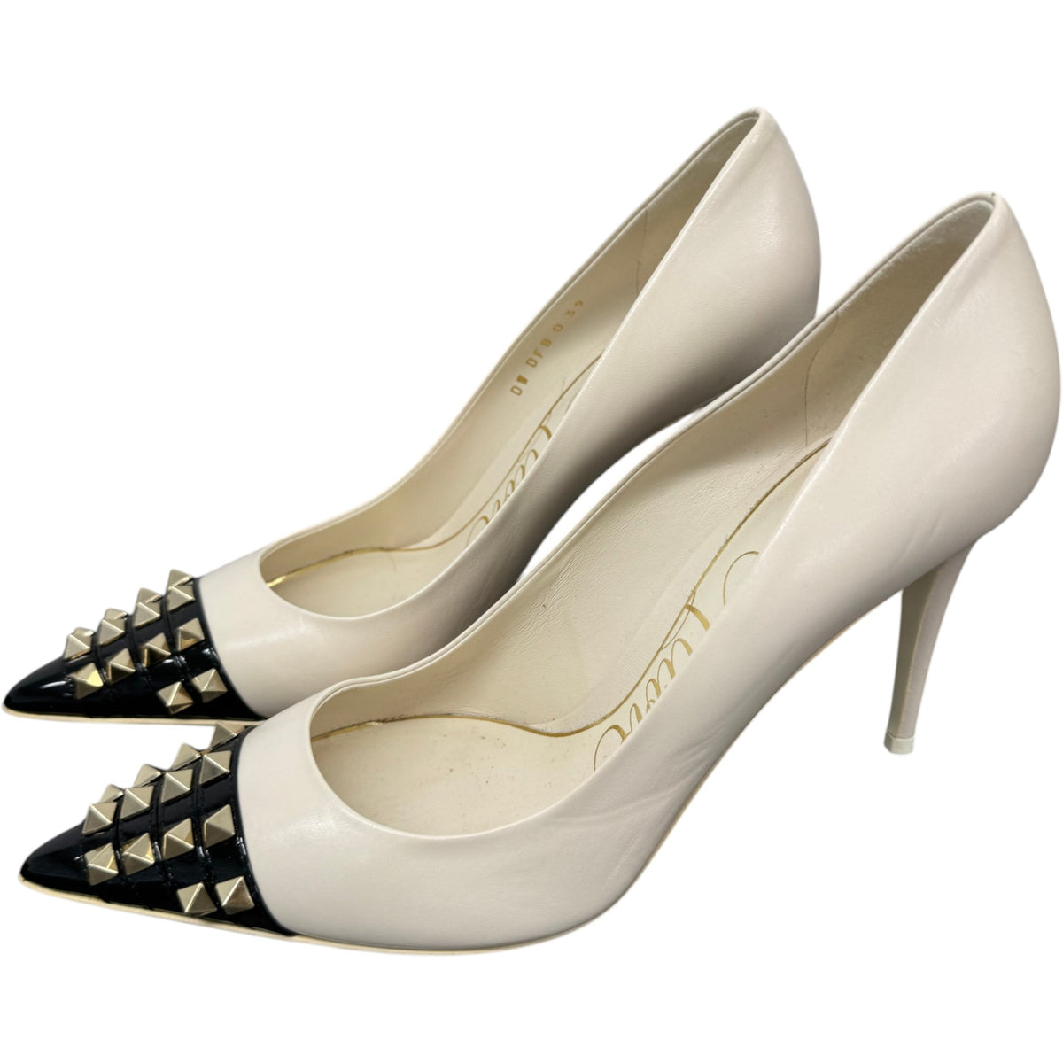 Women's Rockstud Heels Cream Size UK 6 / EU 39 - Photo 7