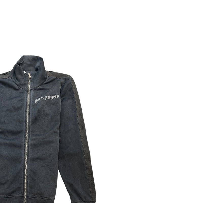 Men's Logo Print Track Jacket Grey Size XS