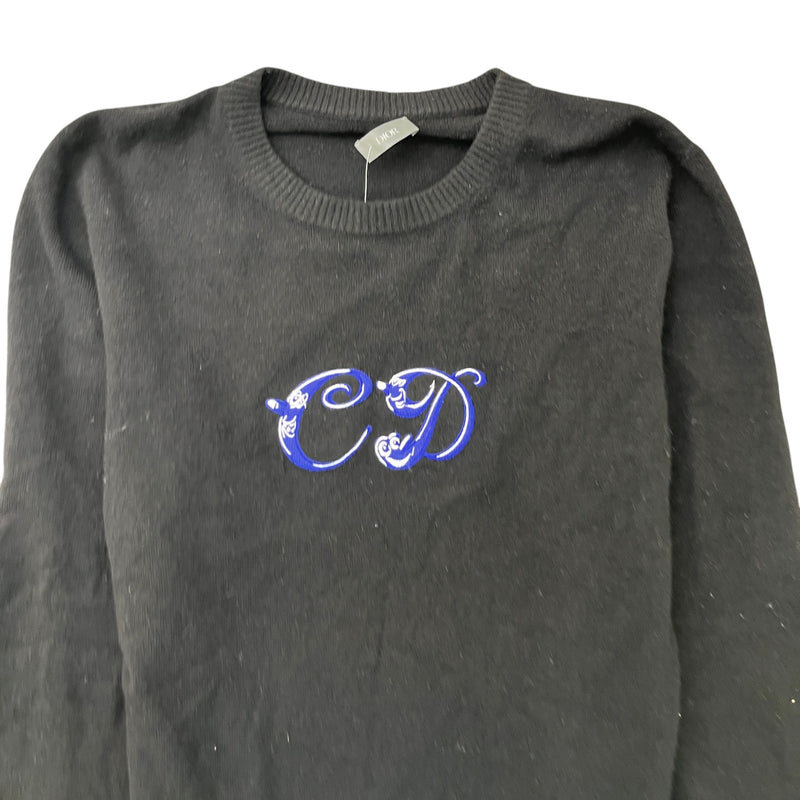 Men's Embroidered Cd Logo Jumper Navy Size L