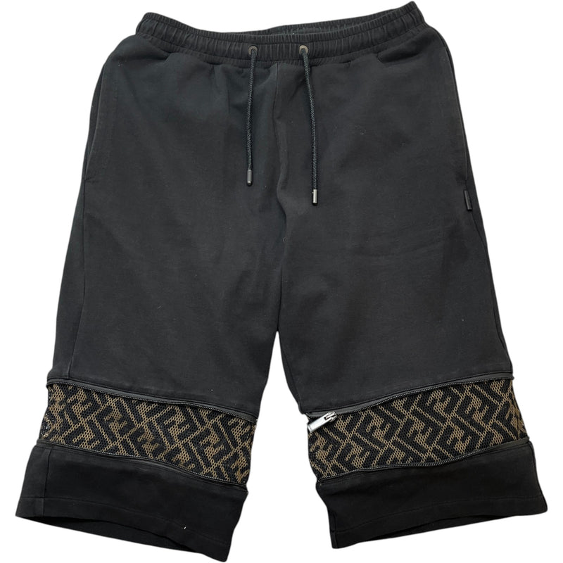 Men's Ff Zucca Casual Shorts Black Size IT 48 / UK 32