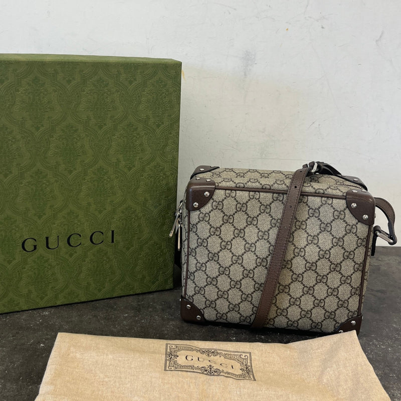Women's GG Supreme Soft Trunk Crossbody Bag Beige