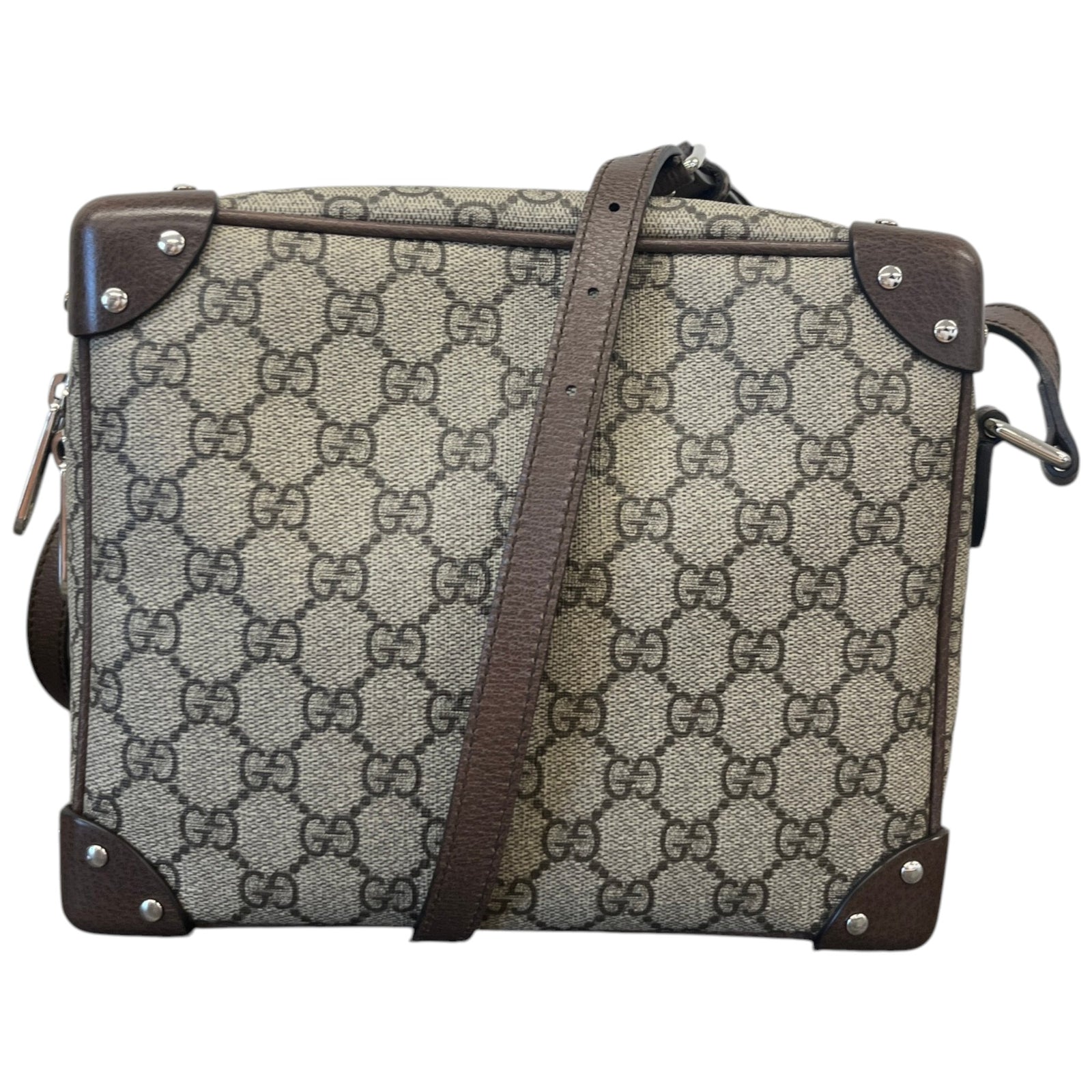 Women's GG Supreme Soft Trunk Crossbody Bag Beige - Photo 1