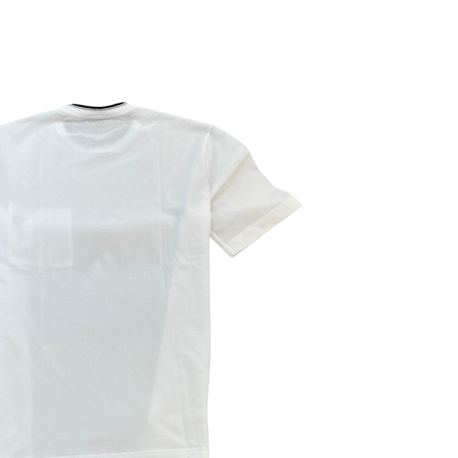 Men's Embroidered H Pocket T-Shirt White Size S - Photo 4