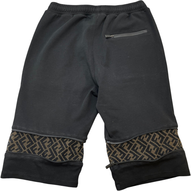 Men's Ff Zucca Casual Shorts Black Size IT 48 / UK 32