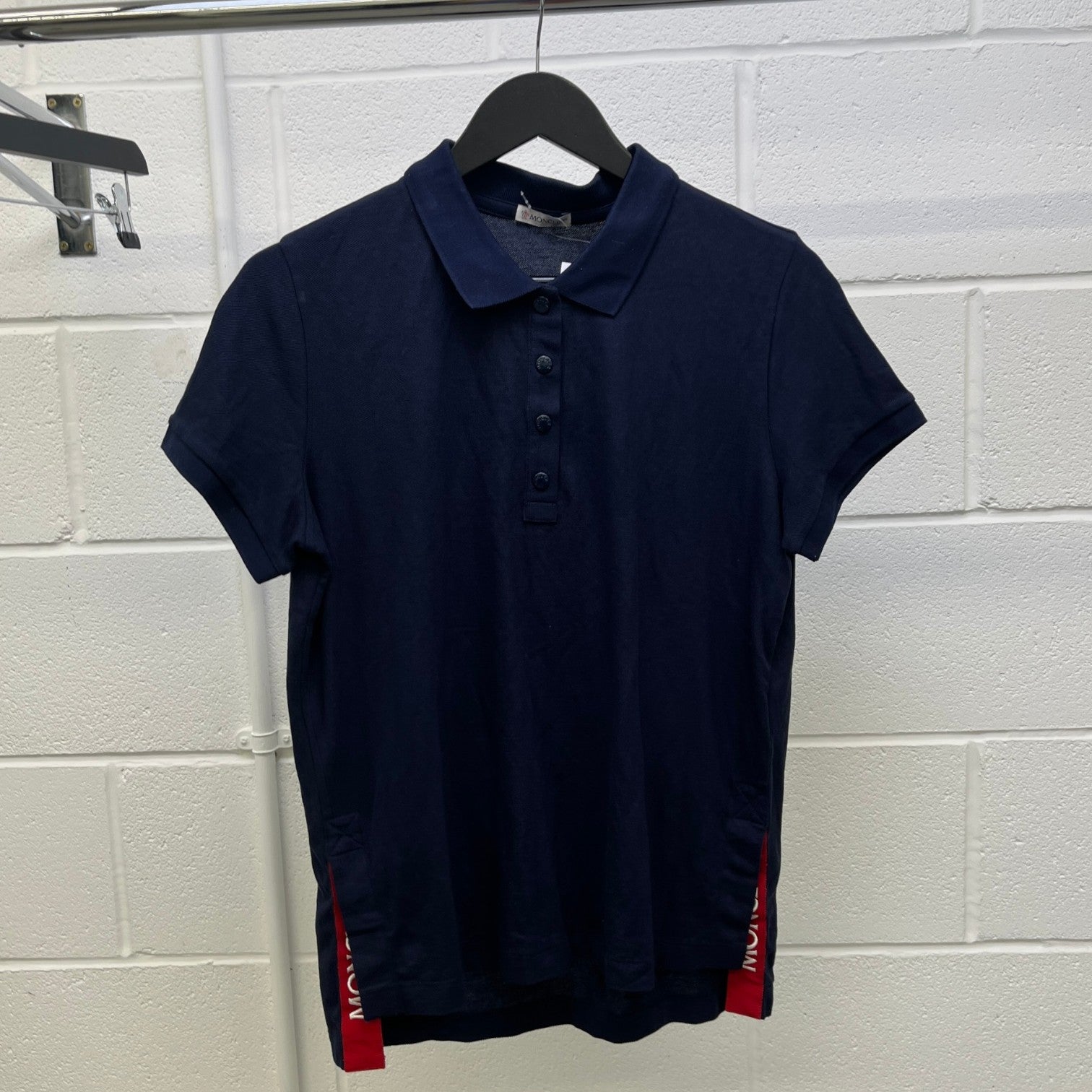 Women's Logo Tape Polo Shirt Navy Size L - Photo 10