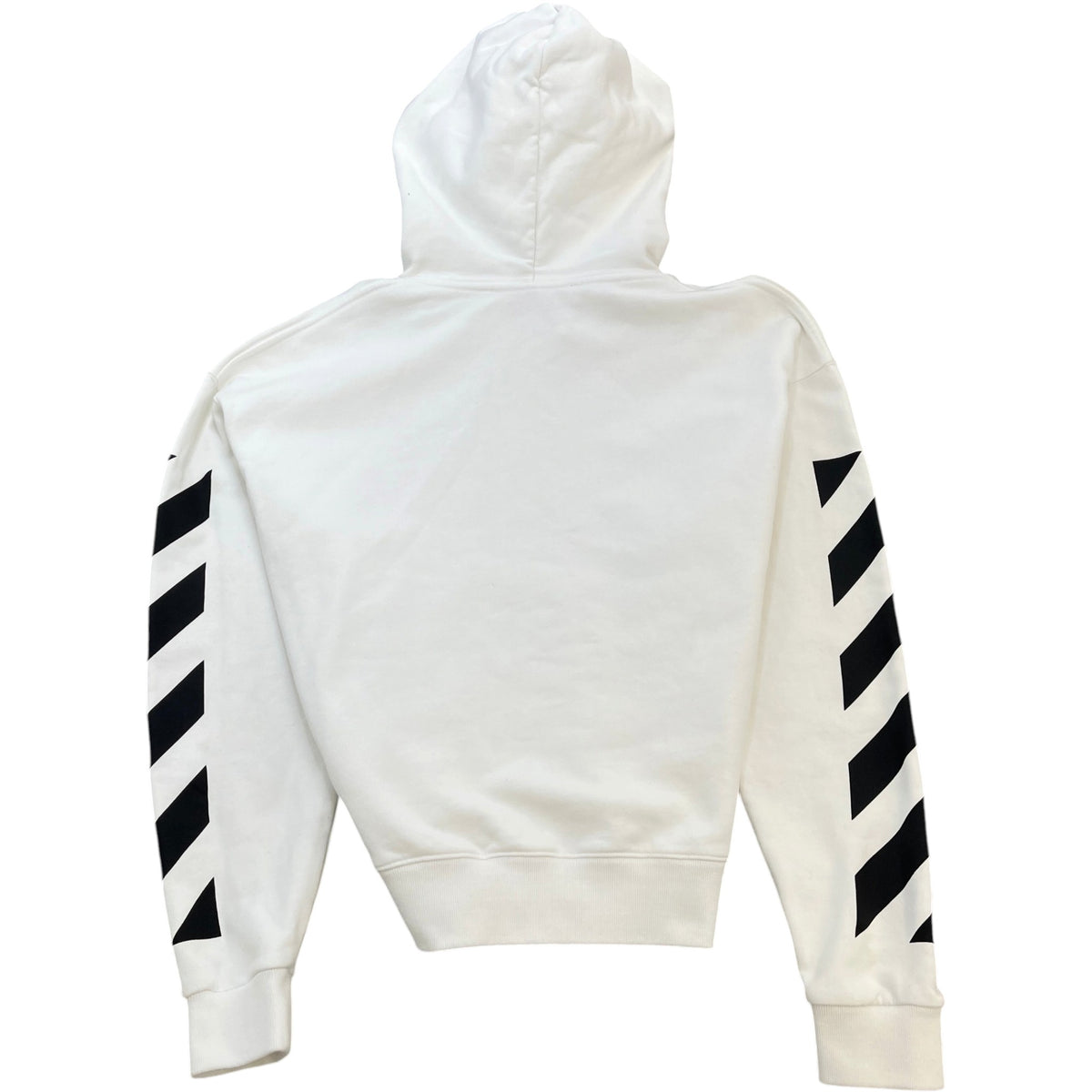 Men's Diagonal Arrow Hoodie White Size M - Photo 2