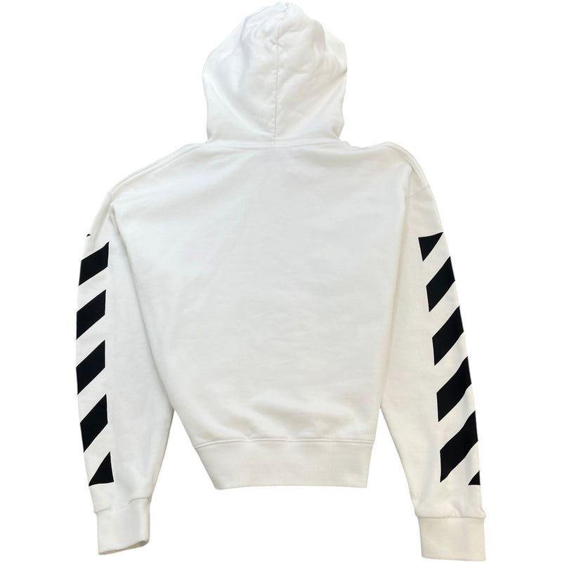 Men's Diagonal Arrow Hoodie White Size M