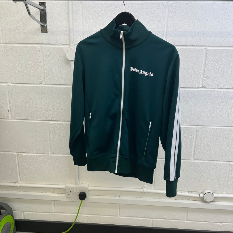 Men's Logo Print Track Jacket Green Size L