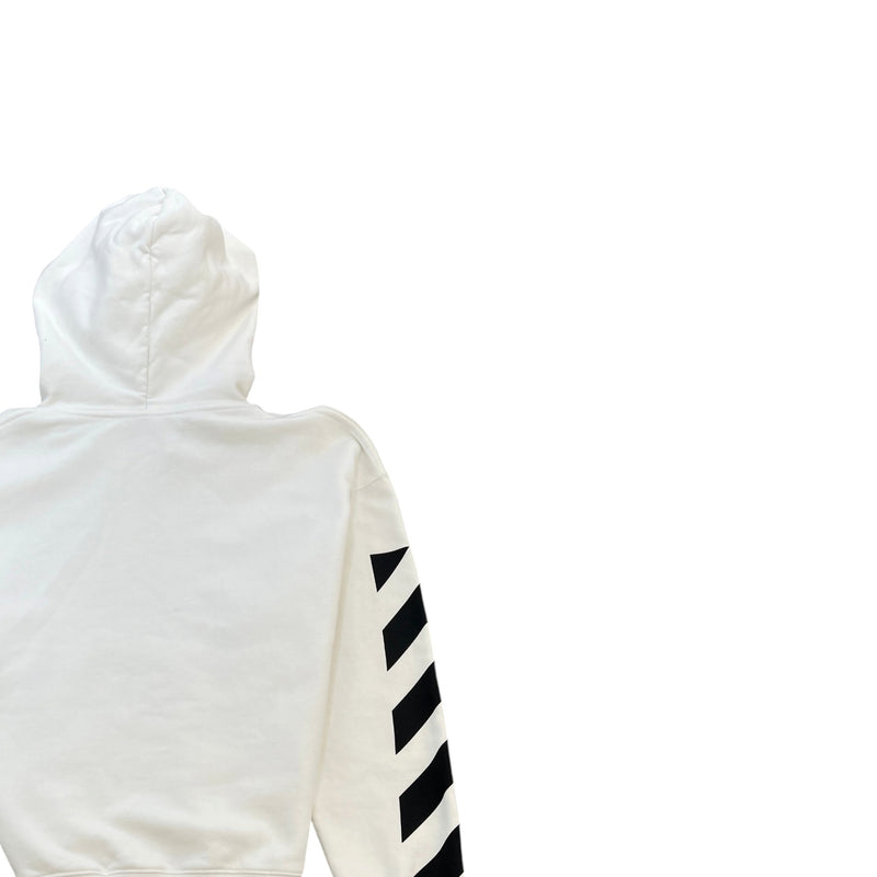 Men's Diagonal Arrow Hoodie White Size M