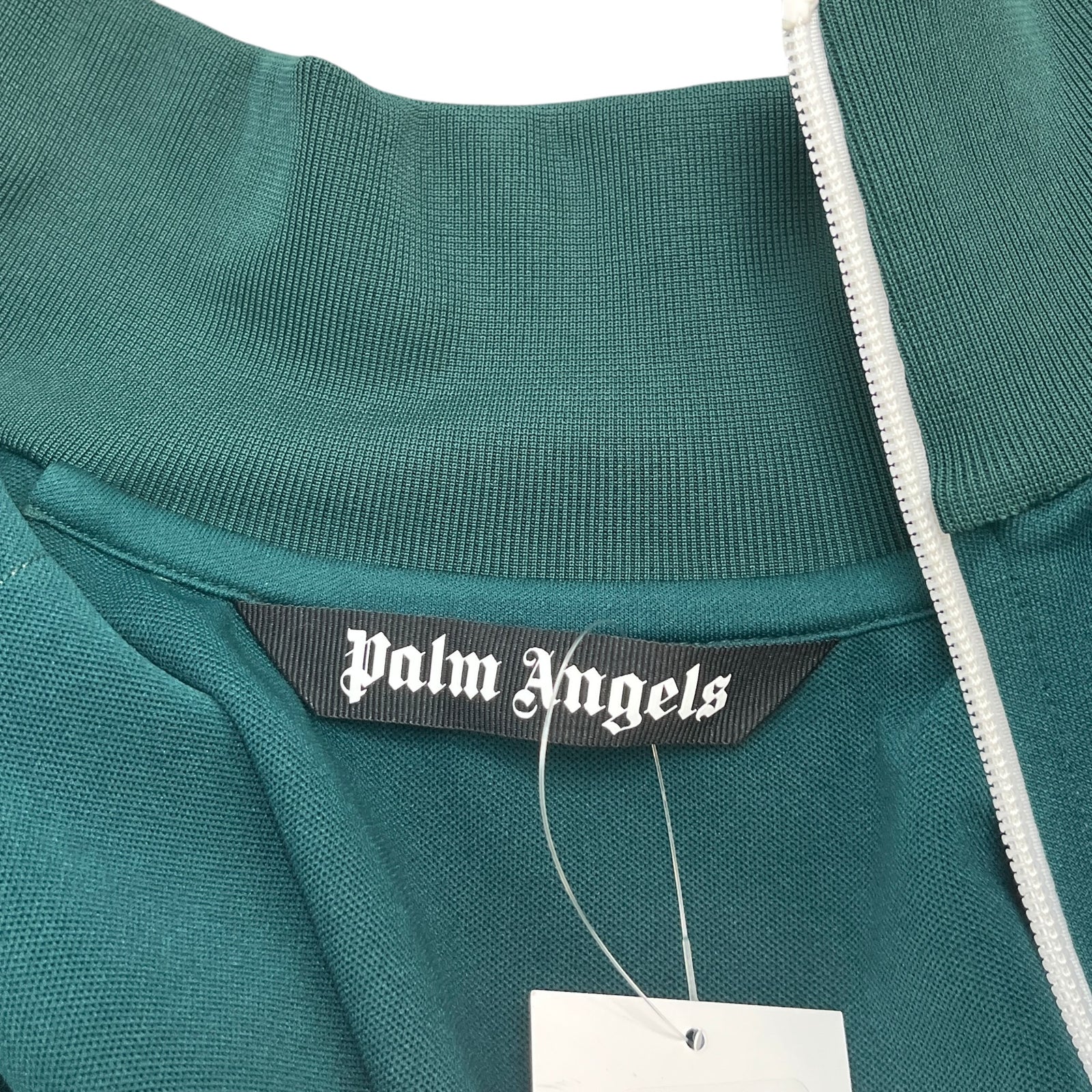 Men's Logo Print Track Jacket Green Size L - Photo 5