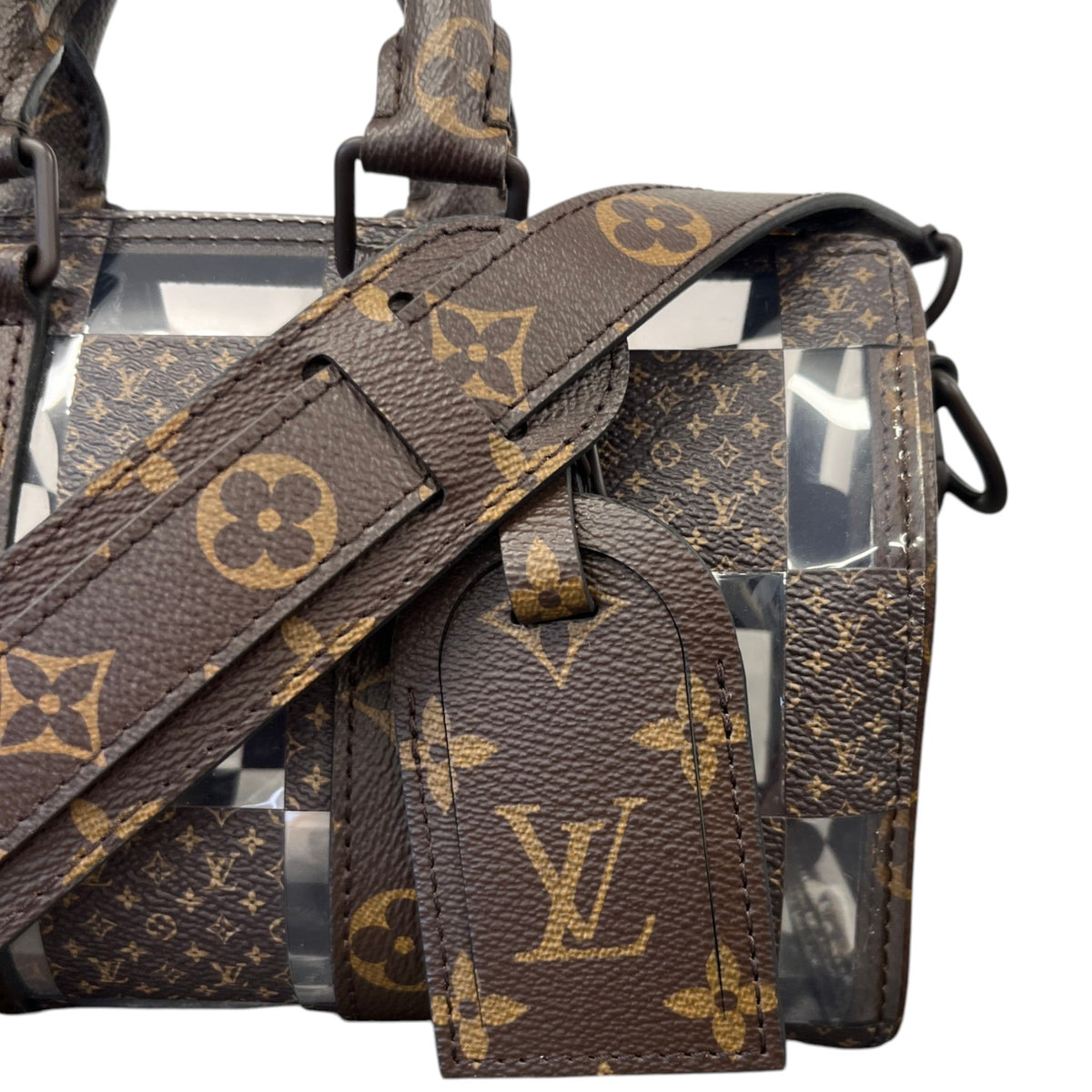 Women's Monogram Chess Keepall Bandouliere 25 Handbag Brown - Photo 10
