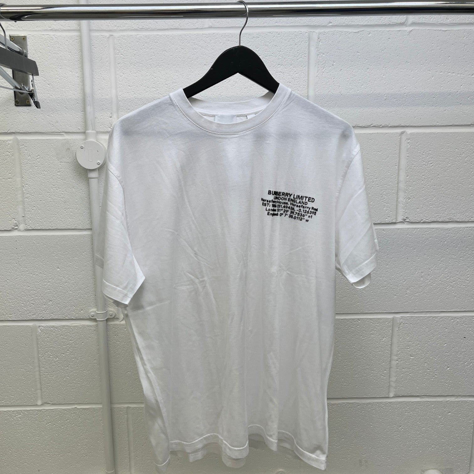 Men's Logo Print T-Shirt White Size M - Photo 8