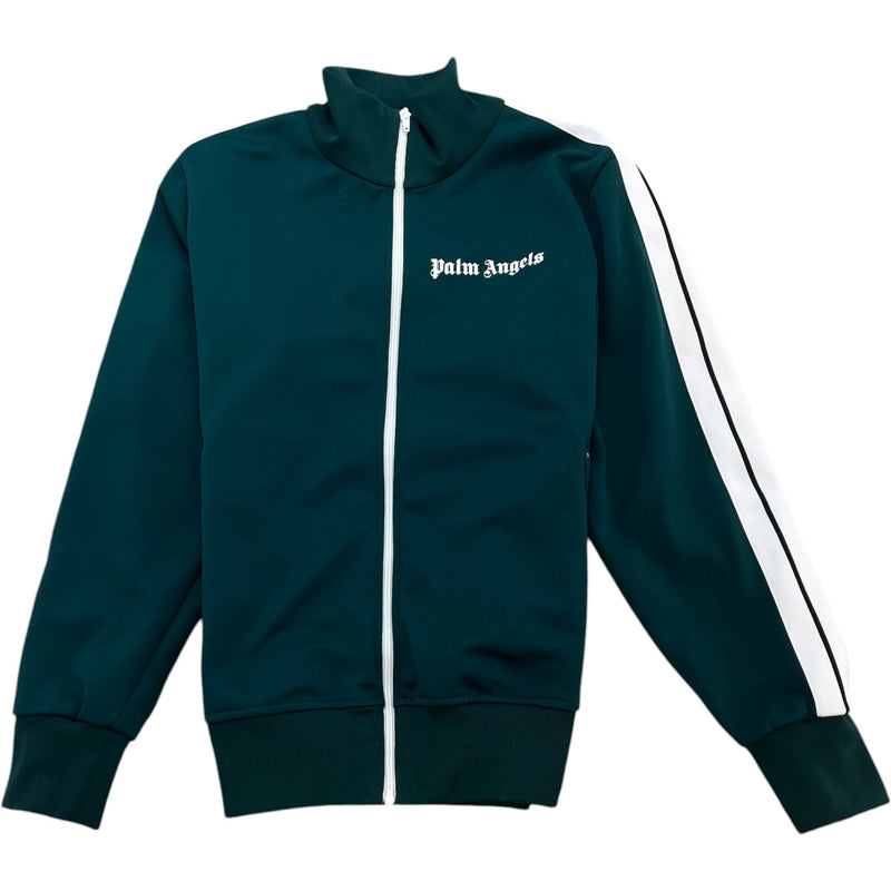Men's Logo Print Track Jacket Green Size L