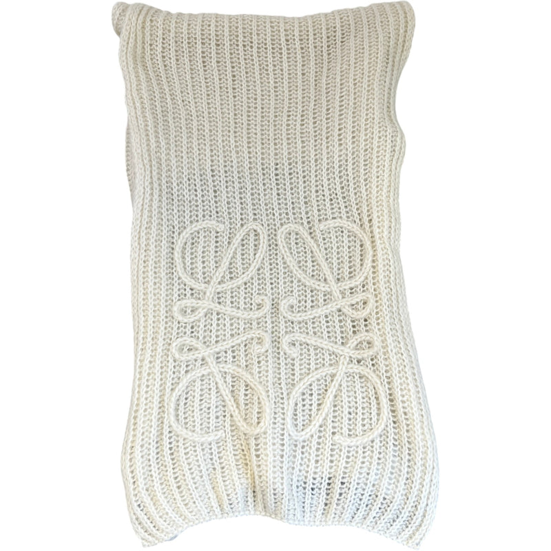 Women's Anagram Mohair Blend Scarf Cream