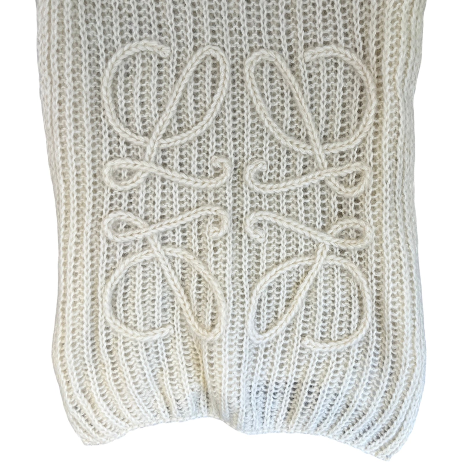 Women's Anagram Mohair Blend Scarf Cream - Photo 4