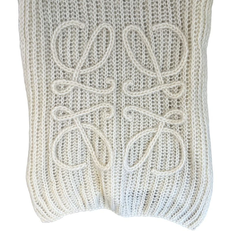 Women's Anagram Mohair Blend Scarf Cream