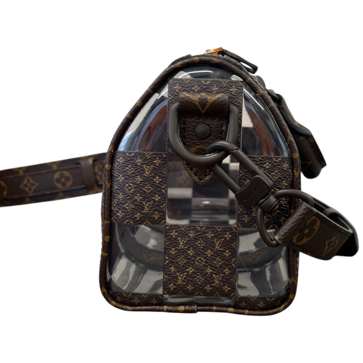 Women's Monogram Chess Keepall Bandouliere 25 Handbag Brown - Photo 7